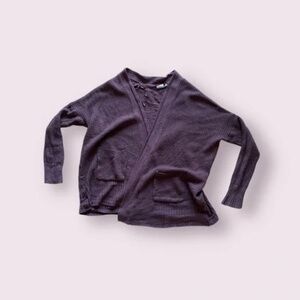 Purple Knit Cardigan